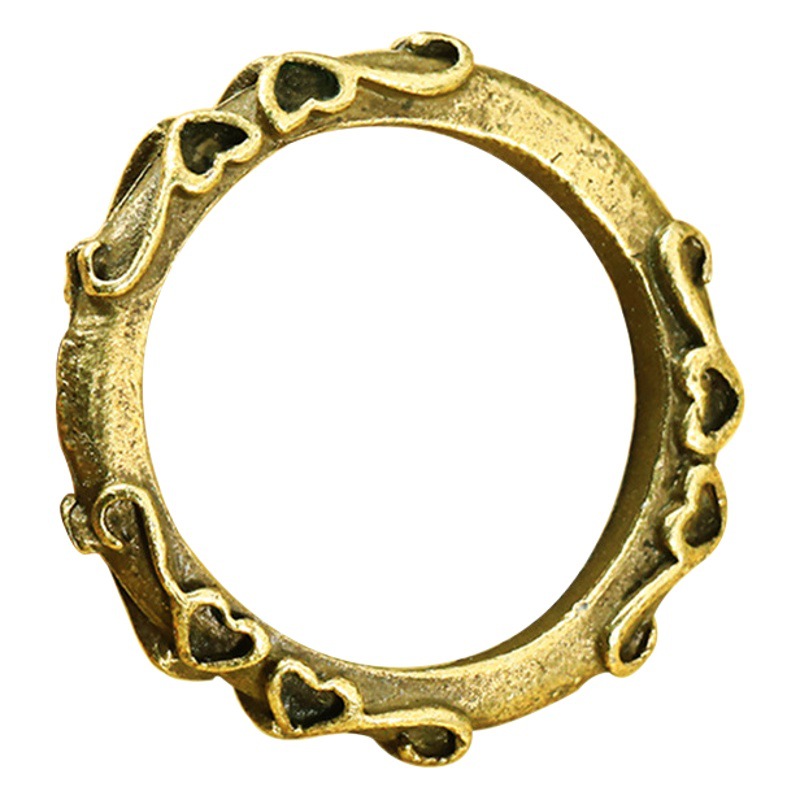 Imitation brass Tang grass ring personalized creative alloy key ring Tang Xin design keychain accessories