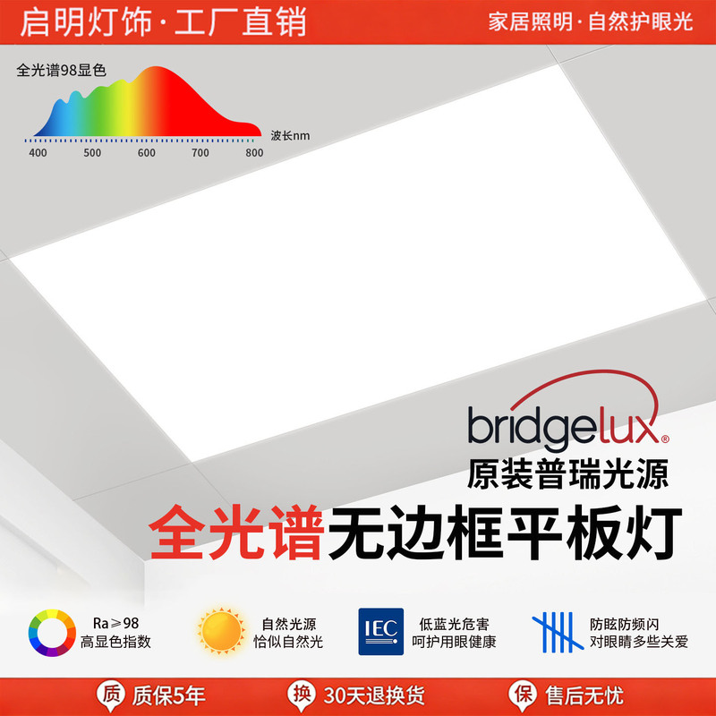 Integrated ceiling LED light, kitchen light, panel light, bathroom recessed rectangular 30x60 ceiling light, panel light