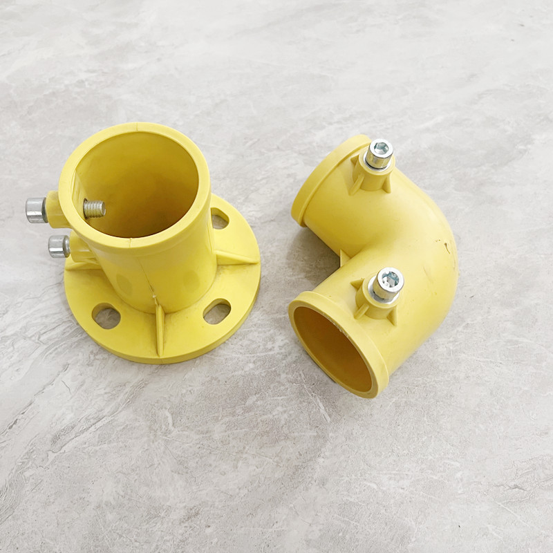 定型化楼梯扶手配件48钢管塑料连接件临边防护连接弯头固定底座