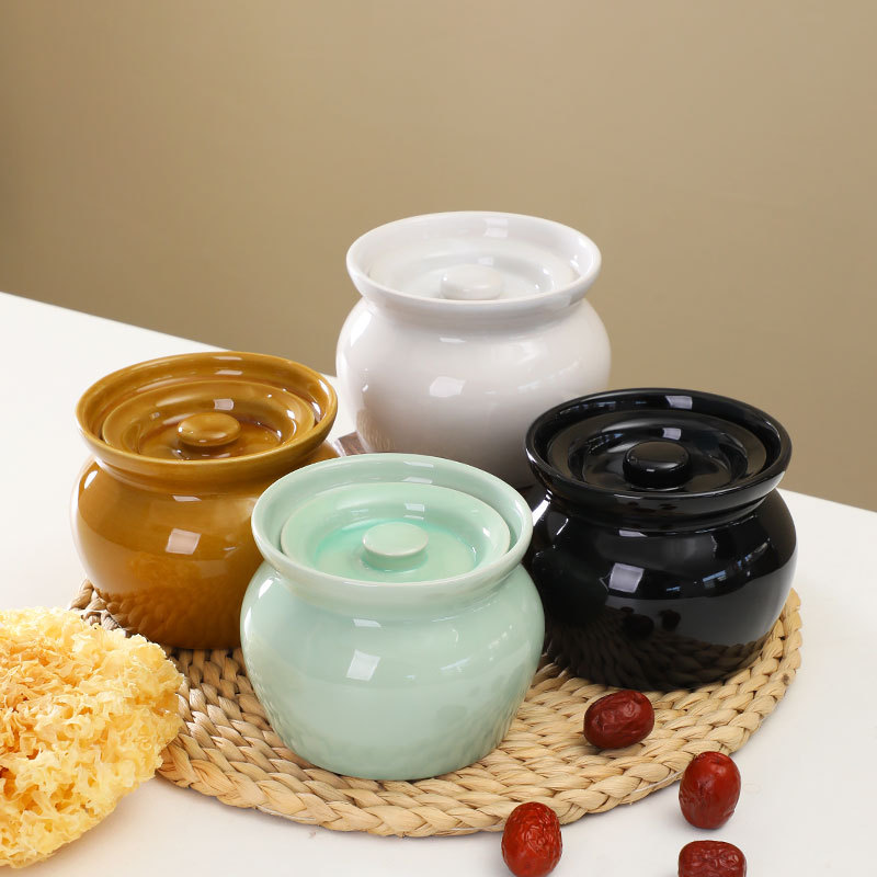 Olla de olla de barro guisada en agua, olla de estofado para una persona, olla de sopa con tapa, snacks de Shaxian, olla de sopa hirviendo de cerámica, venta directa de fábrica