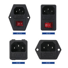 Manufacturer's appliance plug AC letter-shaped plug power plug AC-01 three-in-one with switch with fuse holder