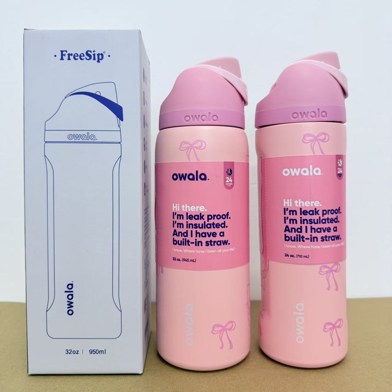 Owala en stock de gran capacidad portátil hervidor de agua al aire libre para hombres tazas de agua caliente de moda para mujeres tazas de fruta deportivas al por mayor