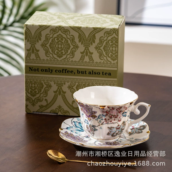 Retro peony flowers (green color box)