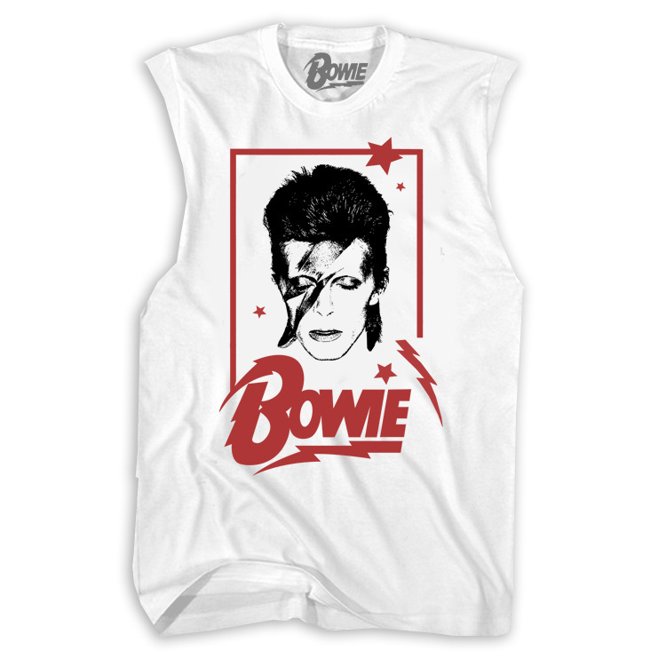Retro Motorcycle European and American Rock Singer David Bowie David Bowie Men's Loose Vest Sleeveless T-shirt