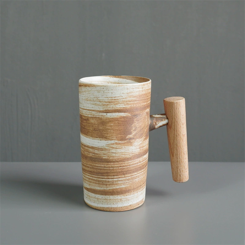 Alien ceramic cup high -value coffee cup retro Mark cup cross -border supply irregular cup rough pottery cup