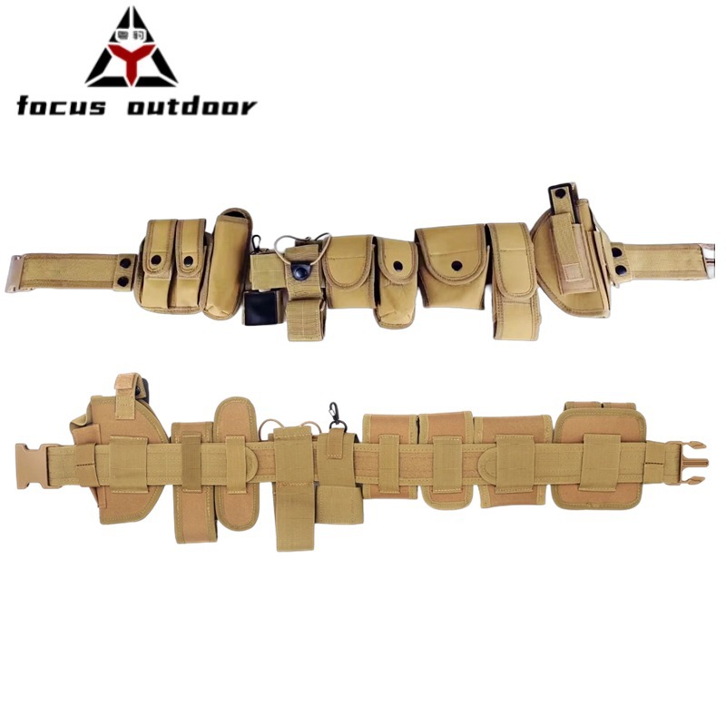 Suministros deportivos al aire libre cinturón táctico de 10 piezas extraíble bolsa de accesorios sello de la cintura herramienta de seguridad cubierta de tiro rápido