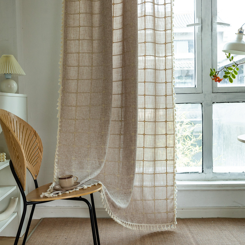 Cross-border curtain finished kitchen bedroom small window floating window half curtain privacy decoration gray short curtain manufacturers Cross-border curtain finished kitchen bedroom small window floating window half curtain privacy decoration gray short curtain manufacturers
