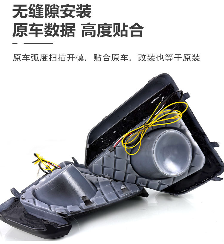 Suitable for 23-26 Models of Great Wall Poer, Commercial Poer-Specific Front Fog Lights Modified to Led Daytime Running Lights