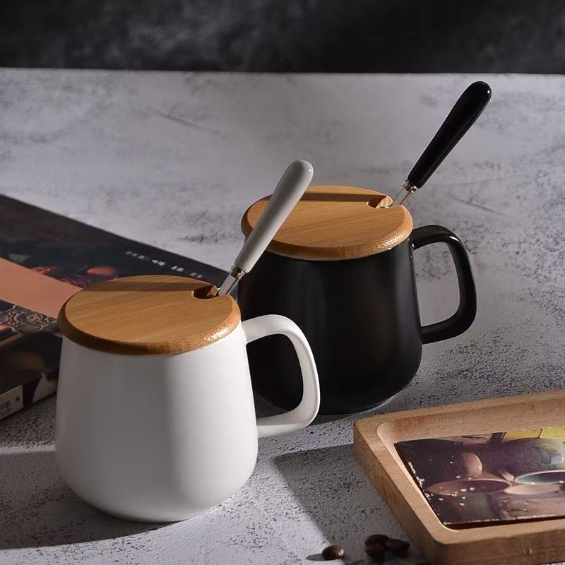 Tazza lussuosa e minimalista, tazza da caffè di grande capacità con incisione a prezzo accessibile, tazza da colazione in ceramica_voghion.com