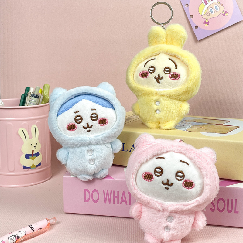 ふわふわで可愛い小動物のぬいぐるみペンダント、うさぎのキーホルダー、バッグ飾り、卸売販売中|undefined