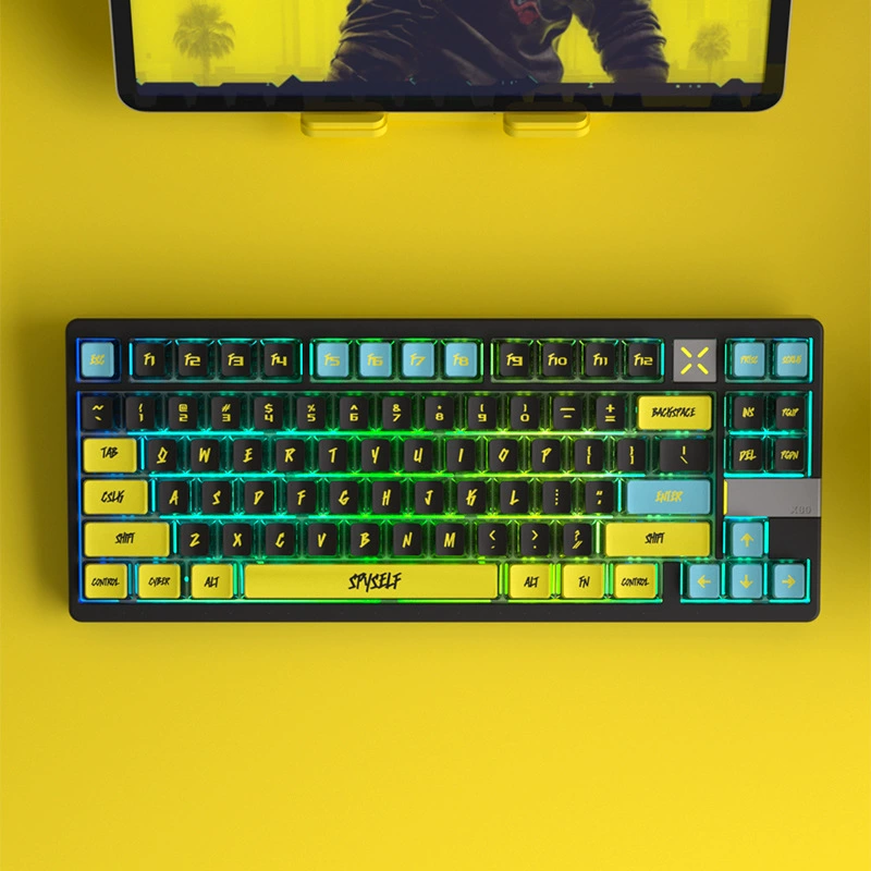 Siber Paspunk четыре стороны светлая pudding keycaps PBT материал сублимация