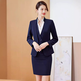 HN961 Spring and Autumn New Vest Professional Suit Suit Hotel Front Desk Cashier Jewelry Store Sales Work Clothes