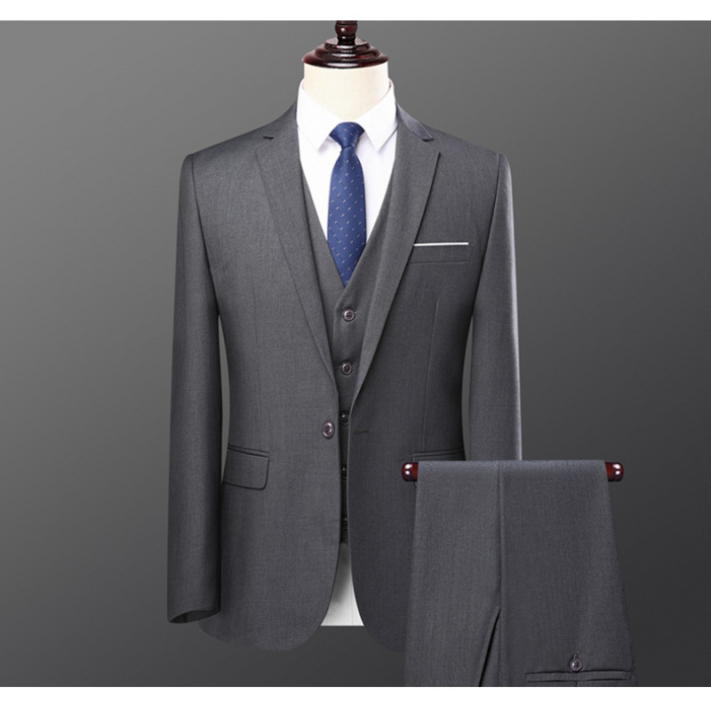 Suit Business Men's Two-piece Suit Suit Professional Dress Suit Groom Best Man Dress Outside_voghion.com