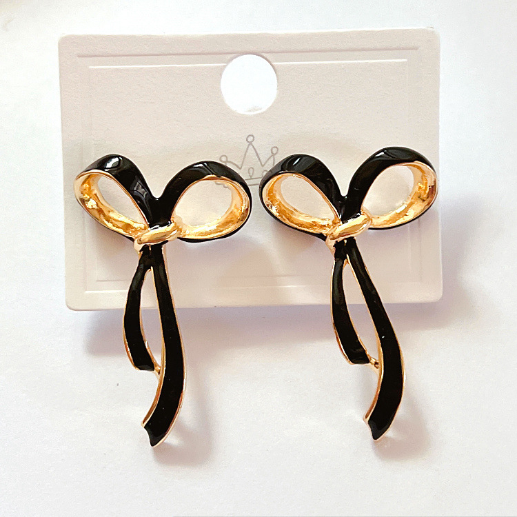 1 Pair Elegant Bow Knot Plating Alloy Ear Studs display picture 11