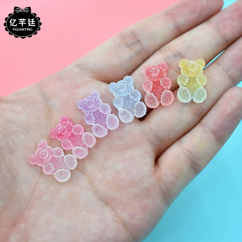 Cream phone case, earrings, accessories, gradient, with little bears, DIY