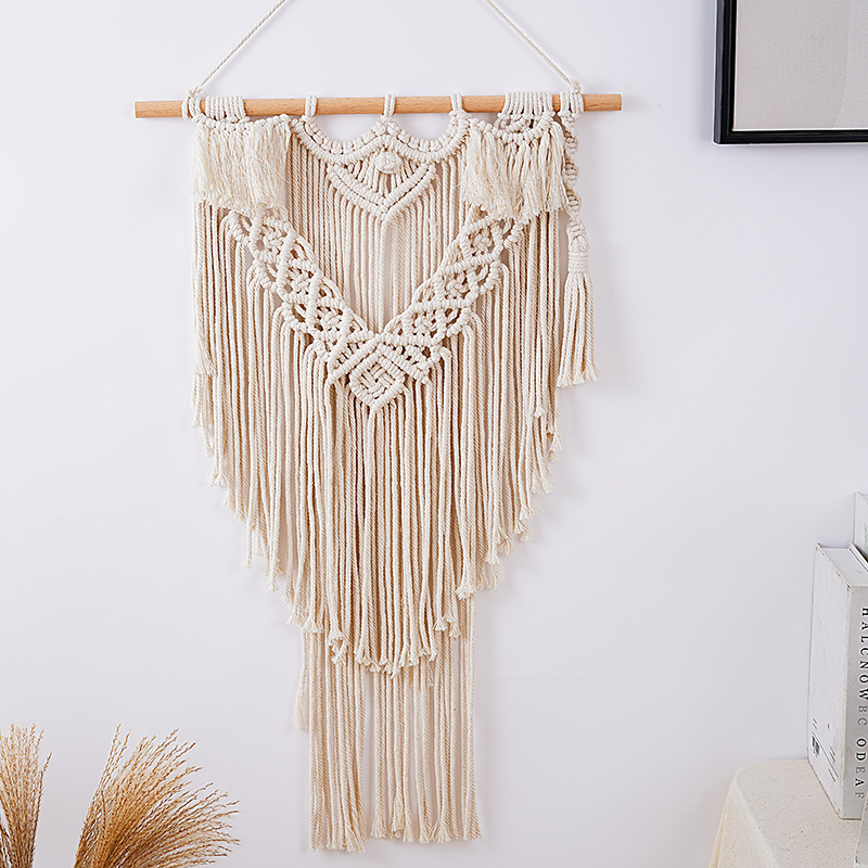 Handmade Woven Tapestry Cotton Rope Wall Hanging Wall Hanging Decorations Bohemian Style Crafts Homestay Tapestry