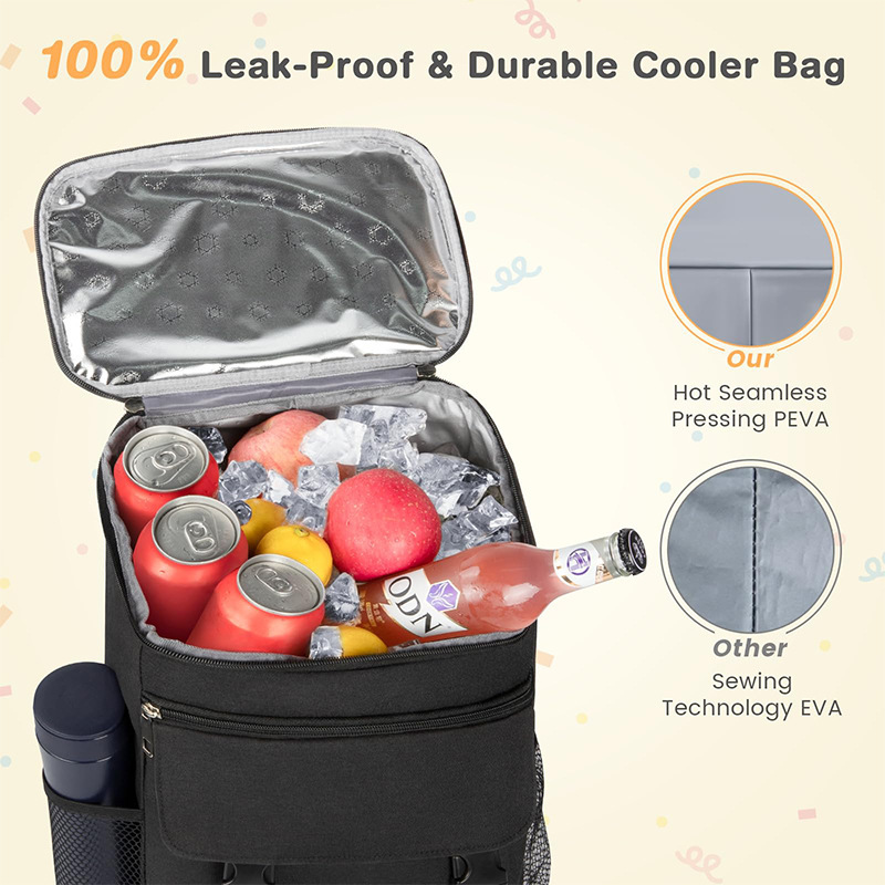 Venta caliente mochila suave aislamiento térmico a prueba de fugas mochila refrigerador portátil picnic camping barbacoa almuerzo mochila