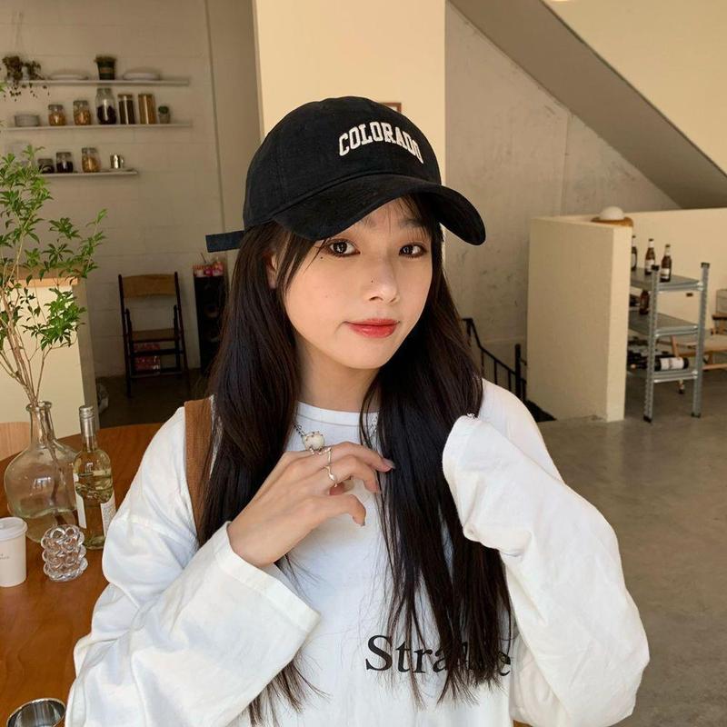 帽子女弯檐百搭简约刺绣显脸小鸭舌帽潮高品质磨毛质感软顶棒球男|undefined