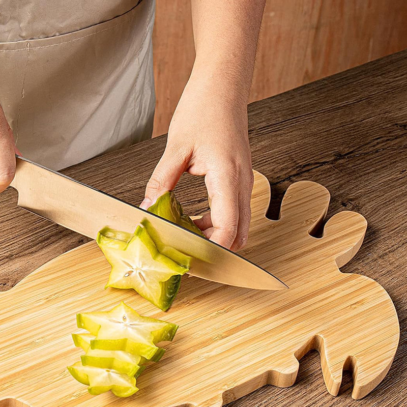 Tabla de cortar de bambú creativa tabla de cortar de forma especial hogar tabla de cortar multifuncional tabla de cortar de frutas y verduras Tabla de suplemento de alimentos para bebés