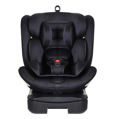 Cross-Border Car Safety Seat for Ages 0-12, Can Sit and Recline, Isofix Interface, 360-Degree Rotation, Portable Infant Seat (Car child safety seat) - black-isofix-latch-360-rotation-recline-adjustment-full-coverage-170-recline-angle-90-hover-position-adjustable-headrest