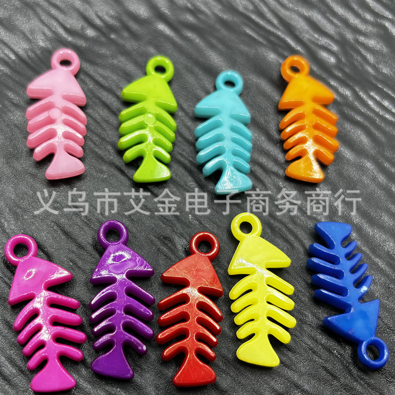 国境を越えた実色の花動物アクリル吊り珠散珠DIY手作りブレスレットビーズアクセサリー|undefined