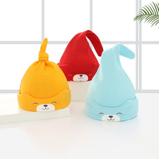 新生儿套头帽宝宝柔棉睡眠帽新款儿童帽子批发婴儿卡通小熊帽