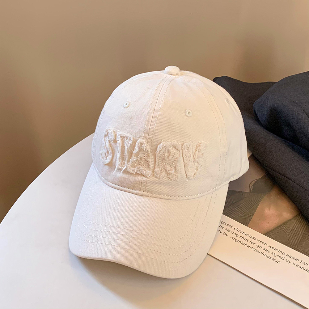 Sombrero de béisbol de letras rosa dulce primavera y otoño femenino versátil cara pequeña gorra de cabeza grande gorra de lengua de pato japonesa