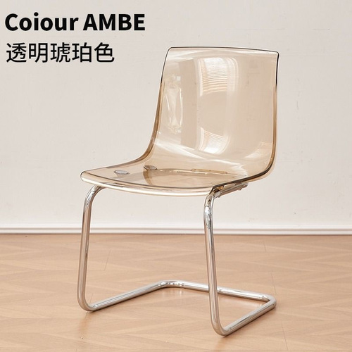 Light Luxury Transparent Dining Chair, Plastic Stool, Acrylic Backrest Chair – Shatterproof, Lightweight, and Stylish Tuya Casual Chairs for Wholesale