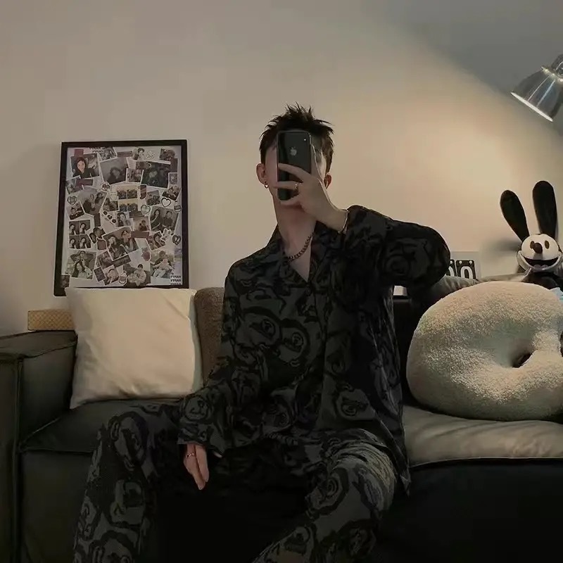 [남성긴팔바지] 블랙그래피티