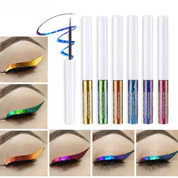 Fit Colors Optical Chameleon Eyeliner Liquid, Color-Changing Stage Makeup, Slim Cross-Border Pearlescent Eyeliner Liquid
