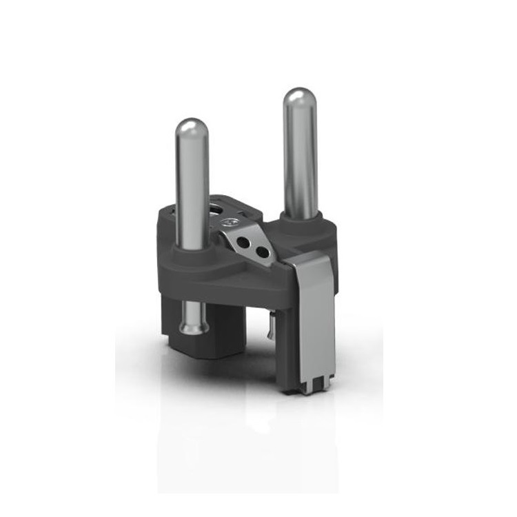 空心法式三极插头 ( 欧规双圆插电源线 空心电源插 )