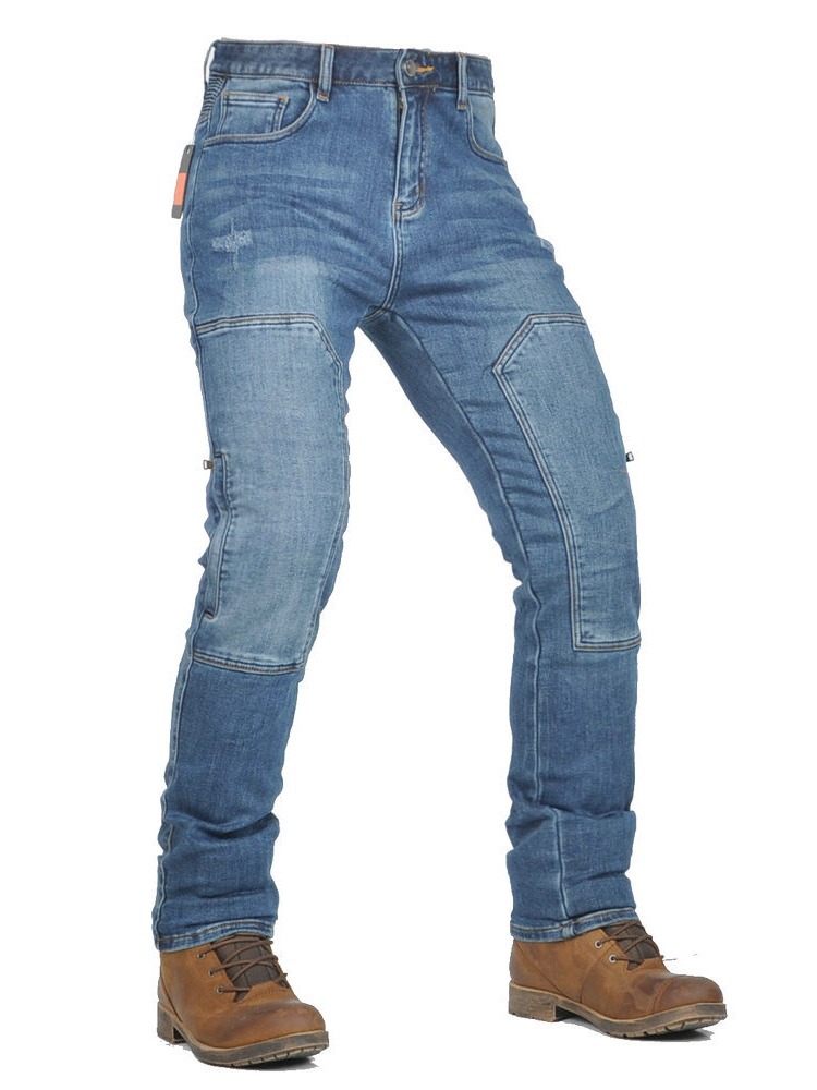 VOLERO jeans de motocicleta para hombres y mujeres herramientas de ocio elásticas locomotora retro motocicleta de carretera pantalones anti-caída