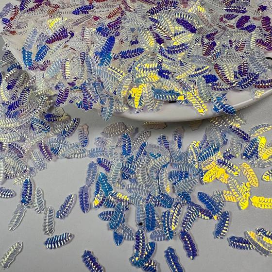 Golden Transparent Color Feather Sequin Slime Crystal Mud Drop Glue Mobile Phone Case DIY Creative Nail Art Patch