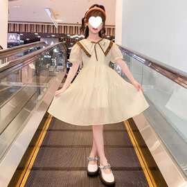 女童夏装洋装儿童2026新款洋派时髦网红裙子女孩夏季大童公主裙
