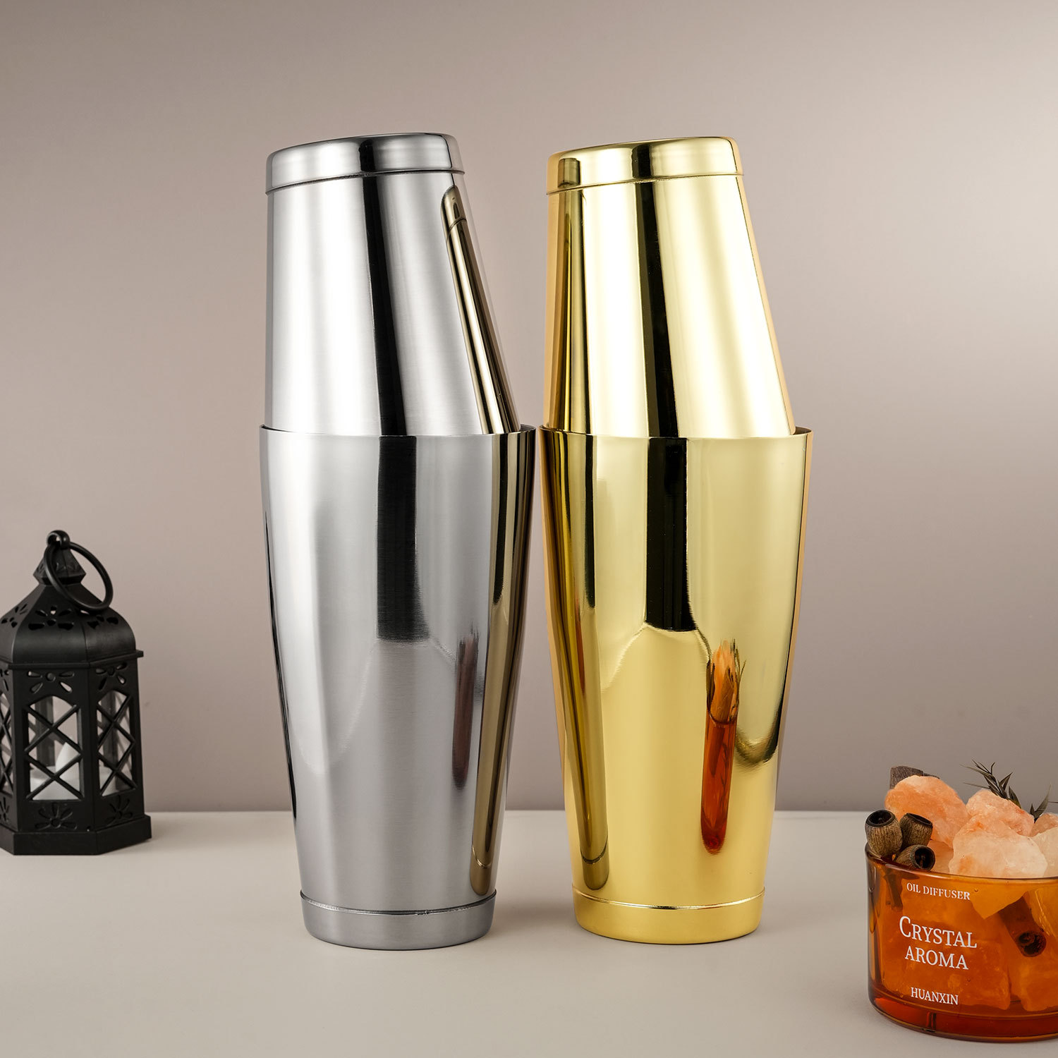 Fabricantes al por mayor cóctel mezclador Boston mezclador de tazas de shaker gruesas mezclador de vino