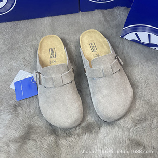 Classic Sangpo BK1:1 Leather Burken Shoes Explosions Hot Slip-on Baotou Drag Men's and Women's Burken Shoes