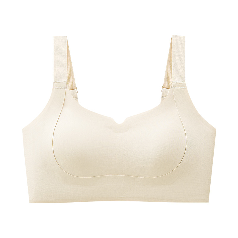 Pechos grandes, ropa interior líquida base sin traces, pechos grandes y pequeños, sujetador de orejas de conejo de leche de soporte.