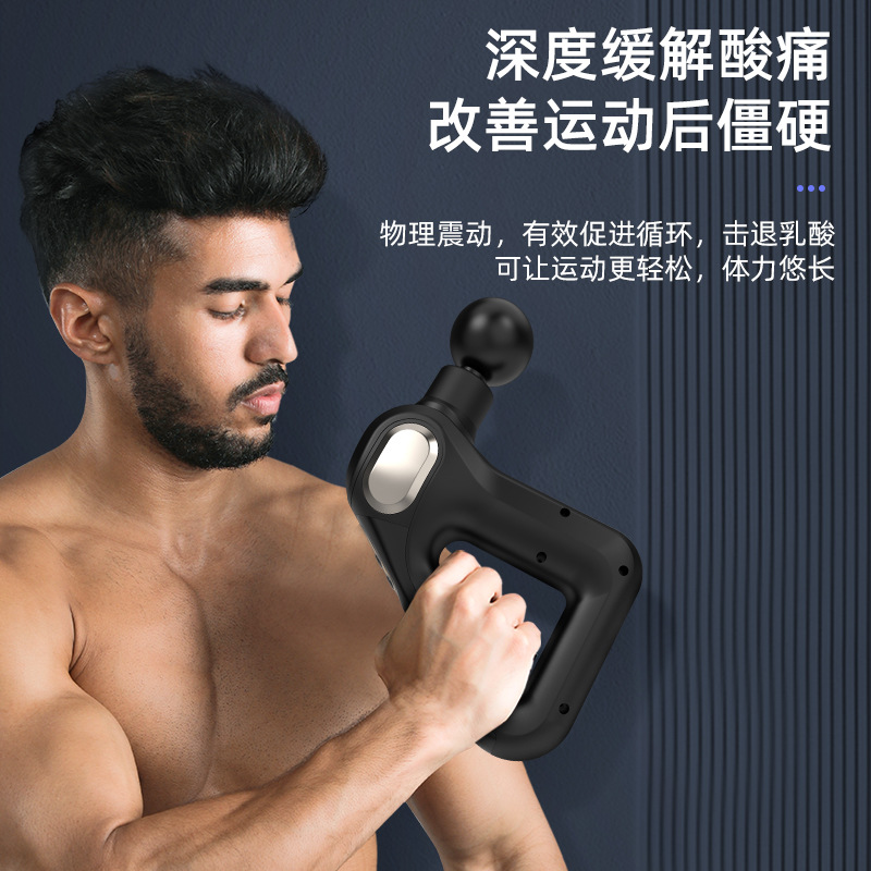 Fabricantes de pistola de fascia triangular mini relajador muscular portátil de acondicionamiento físico eléctrico grabador de masaje portátil