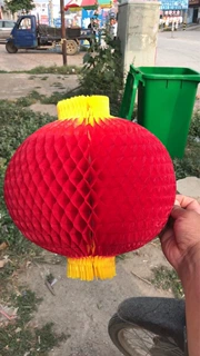 殡葬用品纸灯笼 30公分60片 红灯笼 拷贝纸白纸灯笼 清明上坟葫芦