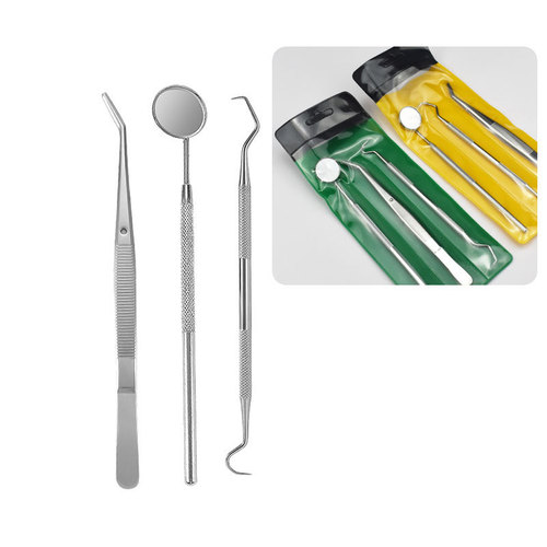 Stainless steel dental tool set dental oral cleaning tools endoscopic tooth picking to remove tartar, stains and tartar