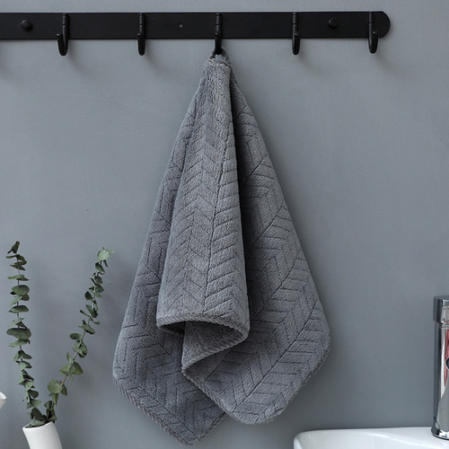 Coralline velvet towel factory wholesale wheat ear adult thick household quick-drying face towels drop shipping embroidery logo