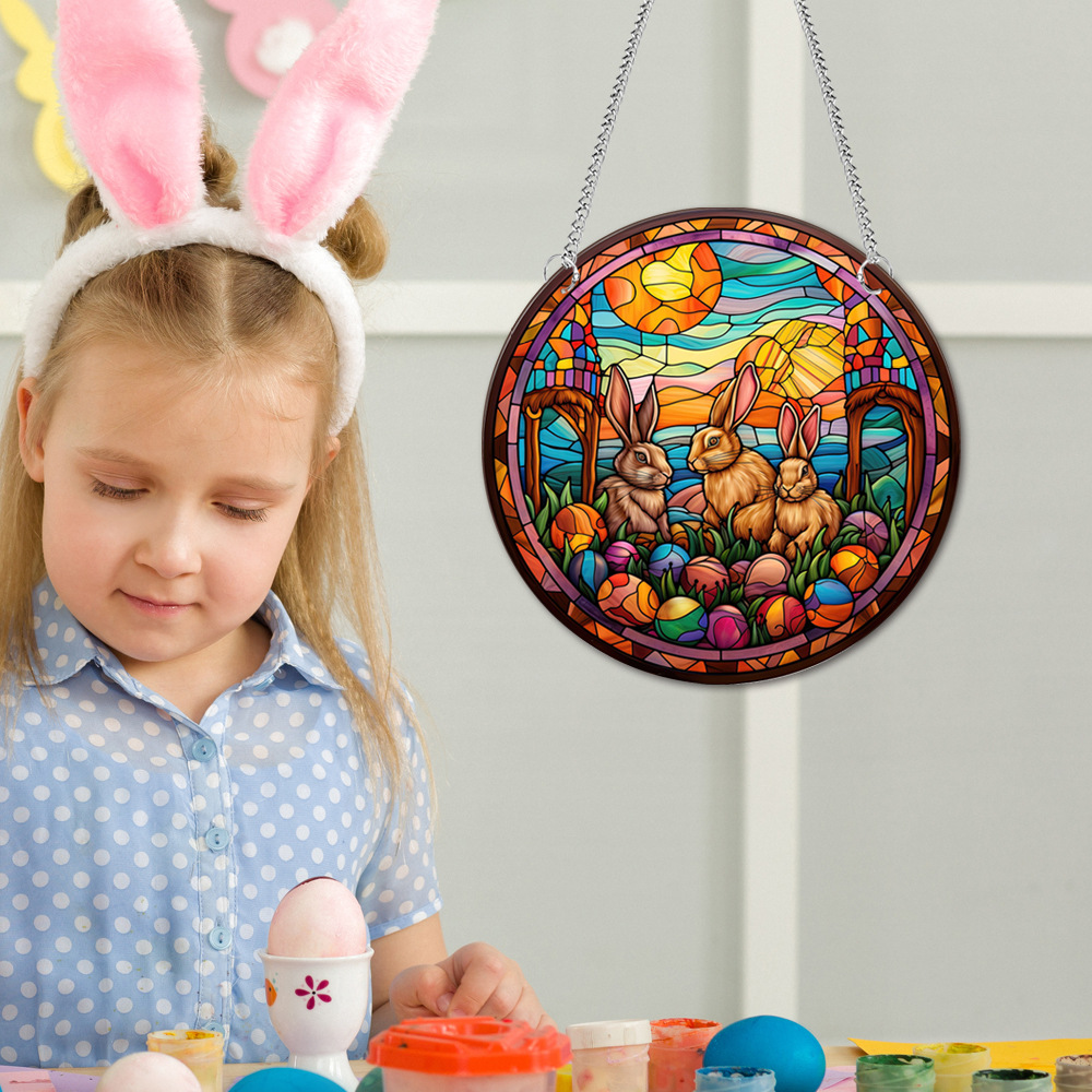 95g Weight pendant Home Textiles & Decor Type Acrylic Material Easter Festival Rabbit Pattern Casual, Elegant, Classical Style Easter Casual Elegant Classical Rabbit Arylic Party Supplies Decorations 84