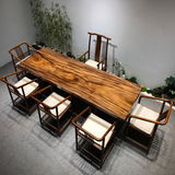 Большой стол из массива южноамериканского ореха, домашний обеденный стол, чайный стол, офисный конференц-стол, цельная доска, оригинальная зернистая бревенчатая доска