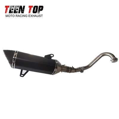 Section Exhaust Pipe Modification Xmax300 | Exhaust manifold - titanium-front-section-black-tail-section