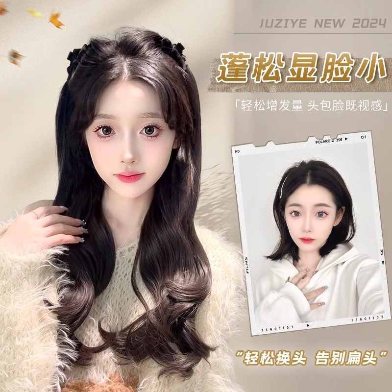 コニー フェイクヘア三つ編み 女性用 伝統的な中国風 リアルなフェイクヘア 蝶クリップ付き ハーフアップ ダブルポニーテール ヘアゴム フェイクヘアアクセサリー