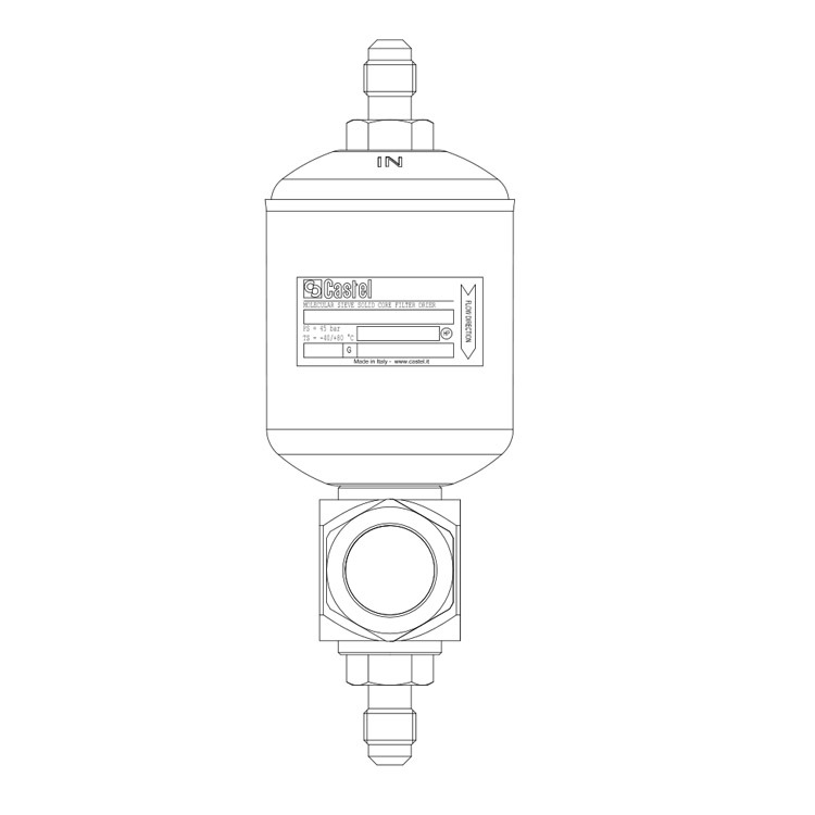 Castel卡士妥干燥过滤器4116N/5,100%分子筛固体滤芯,SAE连接