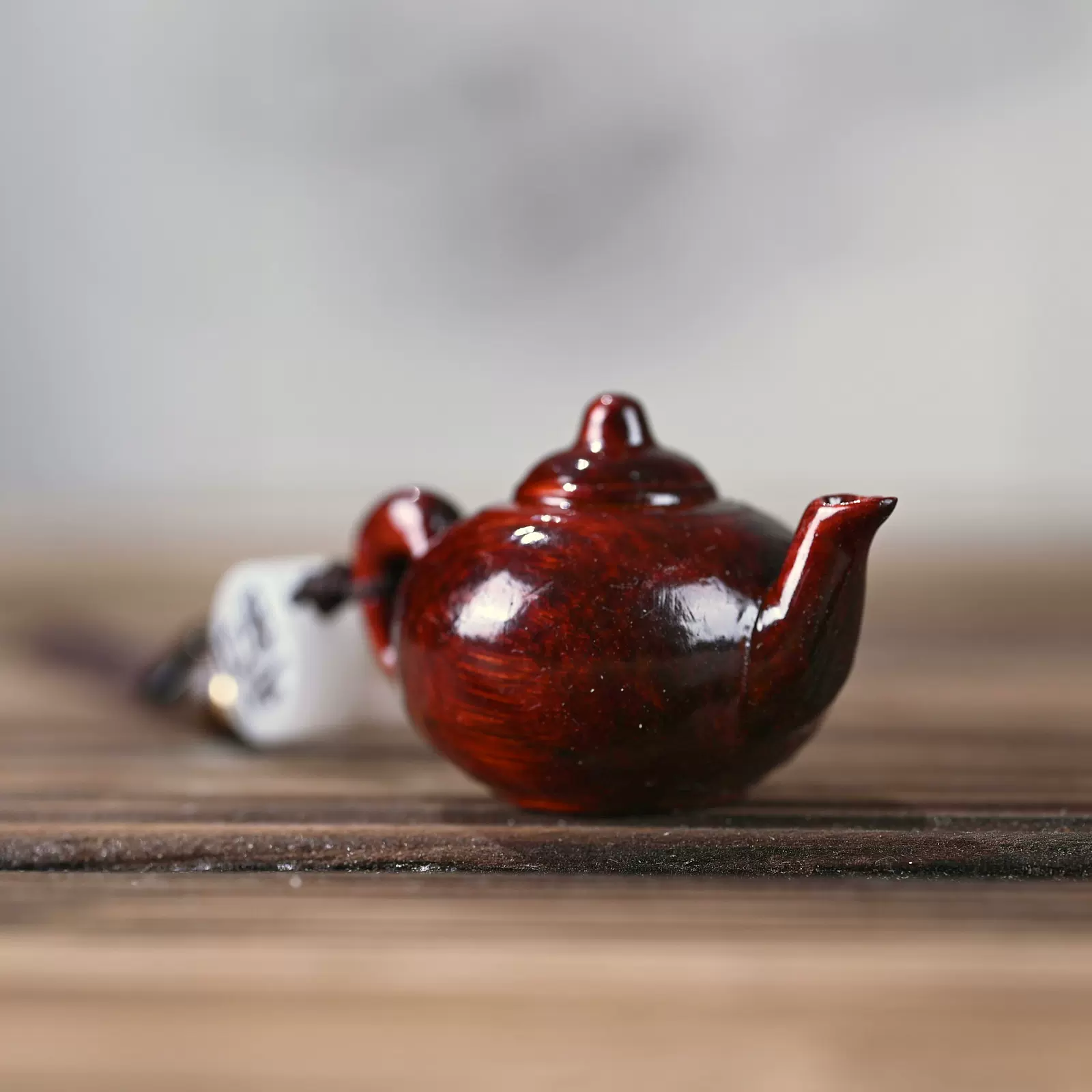 紫檀木把把壶玉米知足常乐汽车钥匙扣挂件小茶壶手把件手机链吊坠