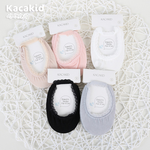 Summer thin Korean style lace socks for girls and children invisible socks cotton socks baby princess socks boat socks wholesale