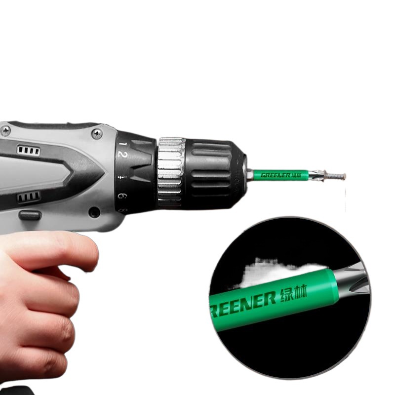 그린 포레스트 비트 미끄럼방지 크로스 강력 자석 링 전동 드라이버 육각 세트 고경도 회전 비트 핸드 드릴