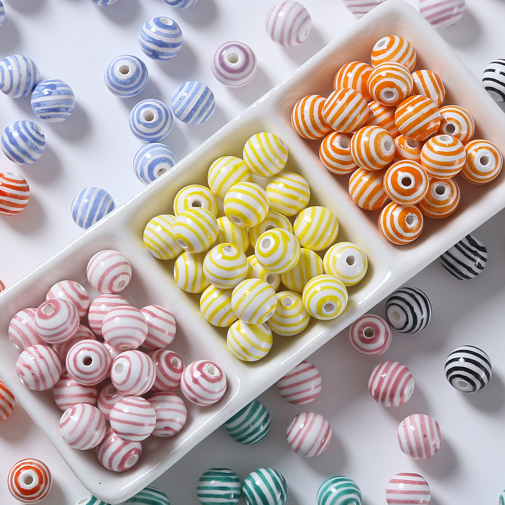 rainbow round beads